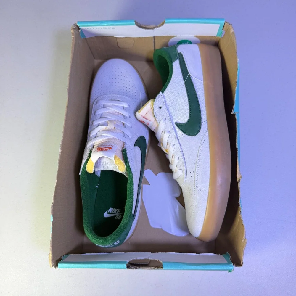 Nike SB Heritage Vulc Skate Shoes Sail Gorge Green Mens 9.5 Womens 11 CD5010-104